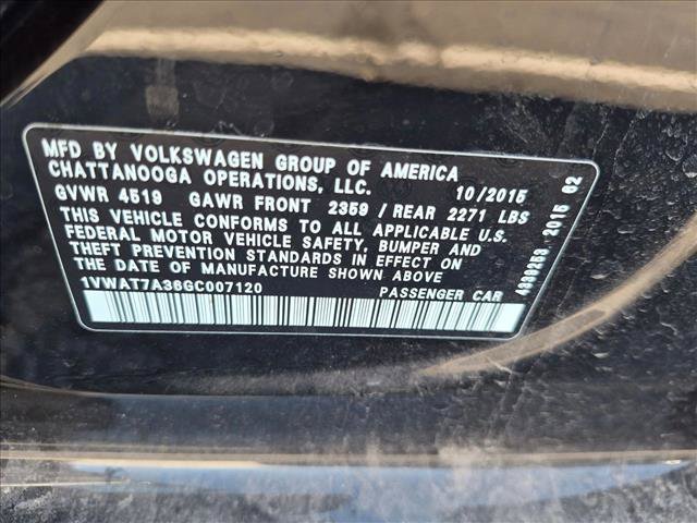 Used 2016 Volkswagen Passat 1.8T S FWD image 15
