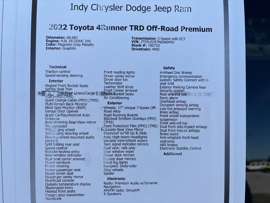 Used 2022 Toyota 4Runner TRD Off-Road Premium AWD/4WD image 26