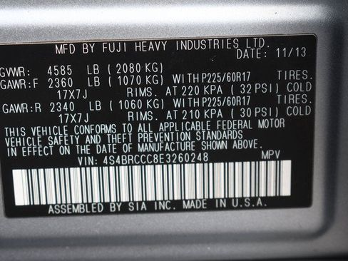 Used 2014 Subaru Outback 2.5i Premium w/ Popular Package #1B AWD/4WD image 33