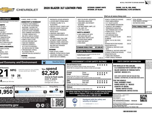 Used 2020 Chevrolet Blazer LT w/ Sound & Technology Package image 3