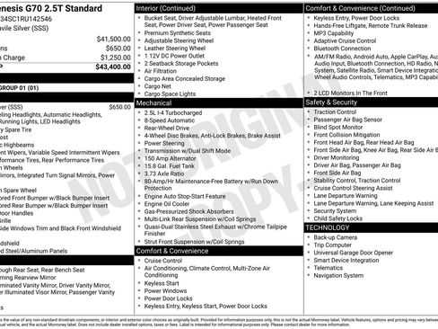 Used 2024 Genesis G70 2.5T image 6