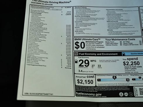 New 2026 BMW X3 xDrive30i w/ Premium Package AWD/4WD image 24