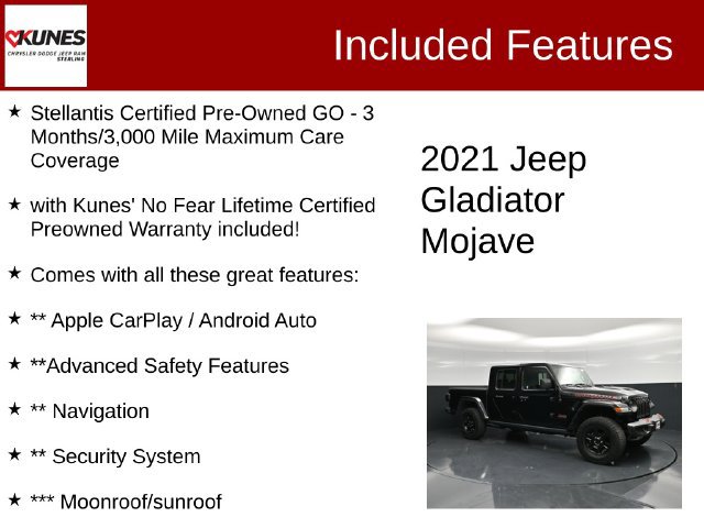 Certified 2021 Jeep Gladiator Mojave AWD/4WD image 2