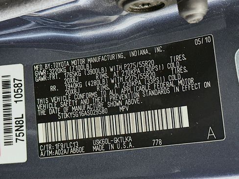 Used 2010 Toyota Sequoia Limited image 12