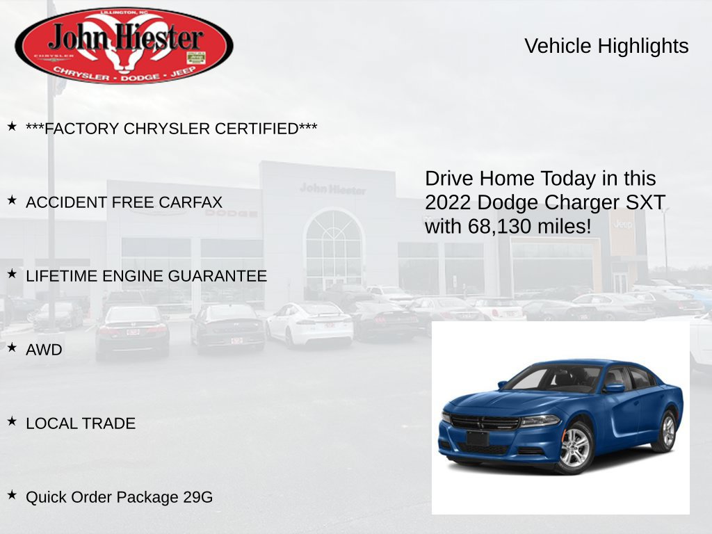 Certified 2022 Dodge Charger SXT AWD/4WD image 3