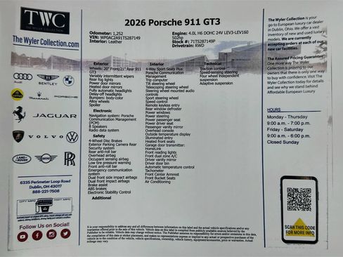 Used 2026 Porsche 911 GT3 RWD image 43