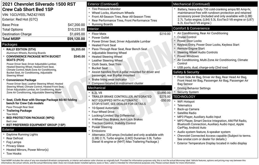 Certified 2021 Chevrolet Silverado 1500 RST w/ Rally Edition AWD/4WD image 2