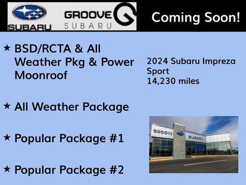 Certified 2024 Subaru Impreza 2.0i Sport w/ Popular Package #1 AWD/4WD image 2