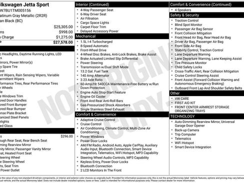 Certified 2026 Volkswagen Jetta Sport FWD image 7