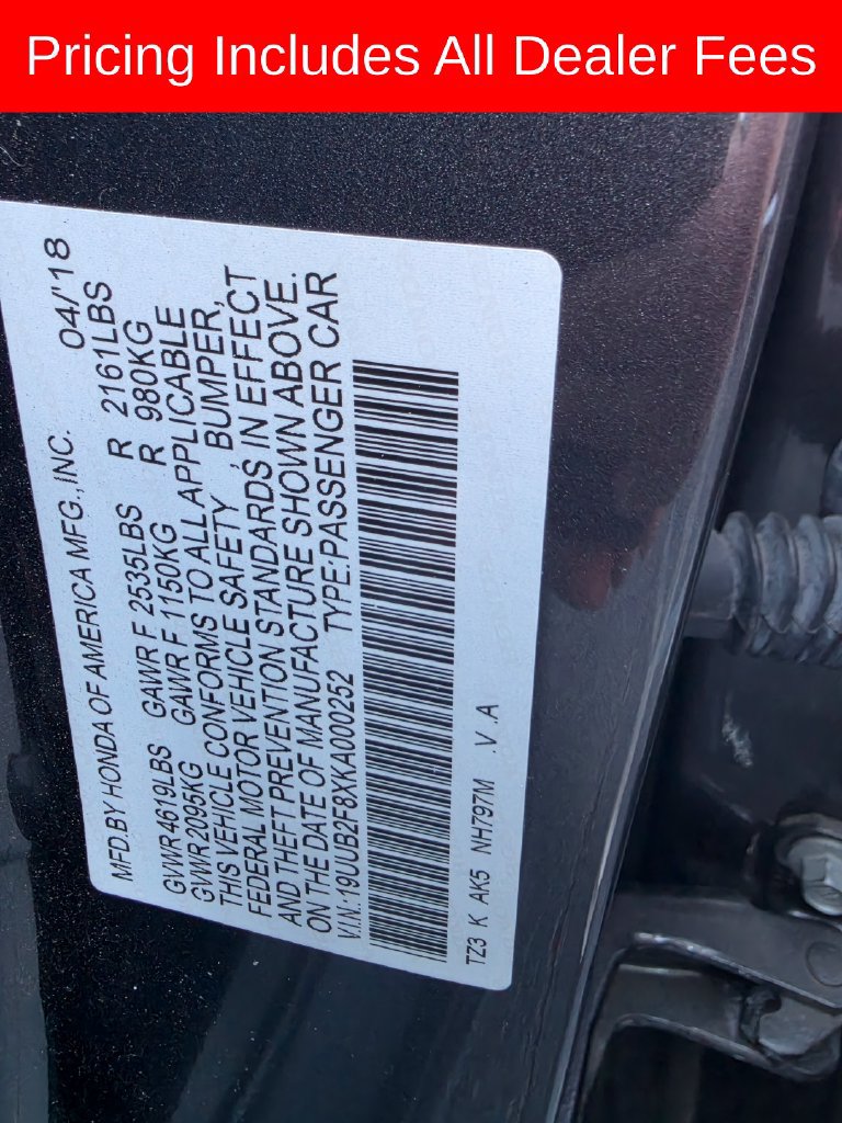 Certified 2019 Acura TLX w/ Advance Package FWD image 13