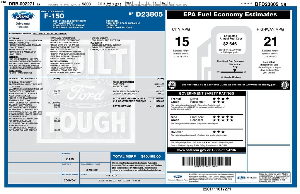 Used 2011 Ford F150 XLT w/ XLT Chrome Pkg AWD/4WD image 10