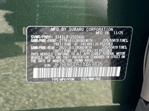 New 2026 Subaru Outback Limited XT image 31