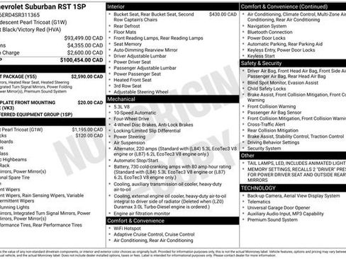 Used 2025 Chevrolet Suburban RST w/ Comfort Package AWD/4WD image 26