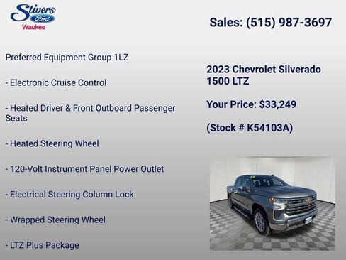 Used 2023 Chevrolet Silverado 1500 LTZ AWD/4WD image 28