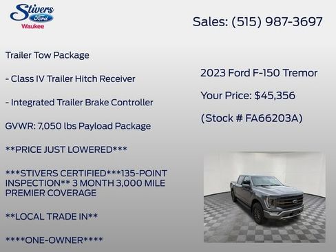 Used 2023 Ford F150 Tremor w/ Equipment Group 402A High AWD/4WD image 28