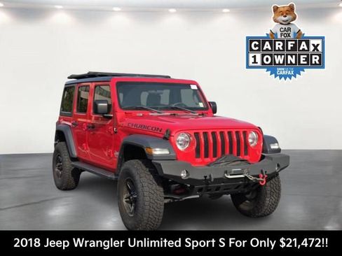 Used 2018 Jeep Wrangler Unlimited Sport S AWD/4WD image 1