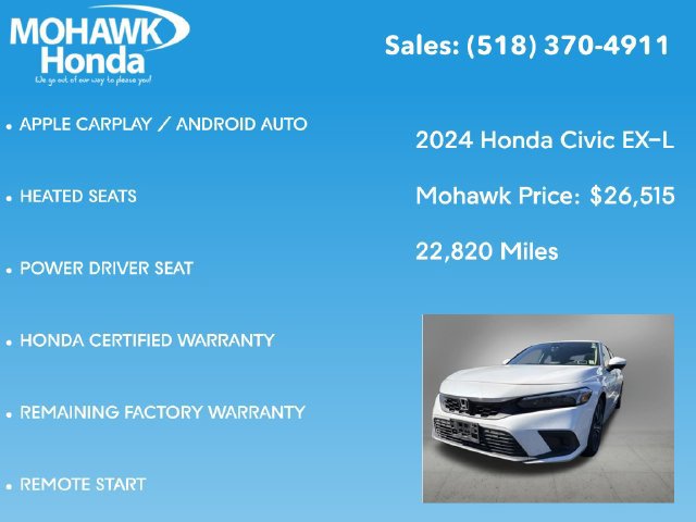 Certified 2024 Honda Civic EX-L image 8