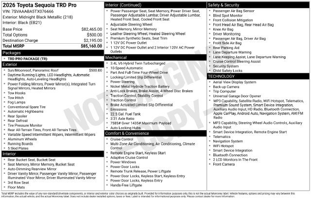Used 2026 Toyota Sequoia TRD Pro AWD/4WD image 29