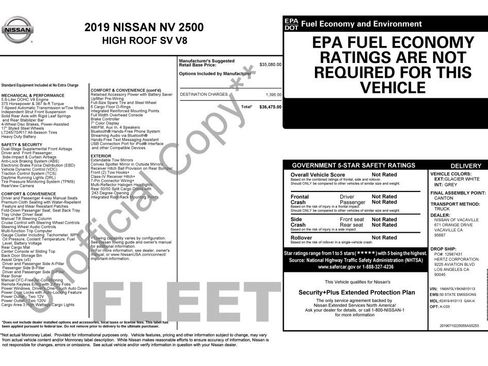 Used 2019 Nissan NV 2500 SV RWD image 4