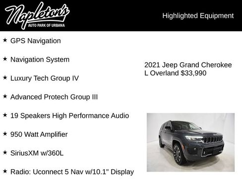 Used 2021 Jeep Grand Cherokee L Overland w/ Advanced Protech Group III image 15