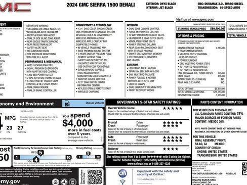 Used 2024 GMC Sierra 1500 Denali w/ Denali Reserve Package AWD/4WD image 40