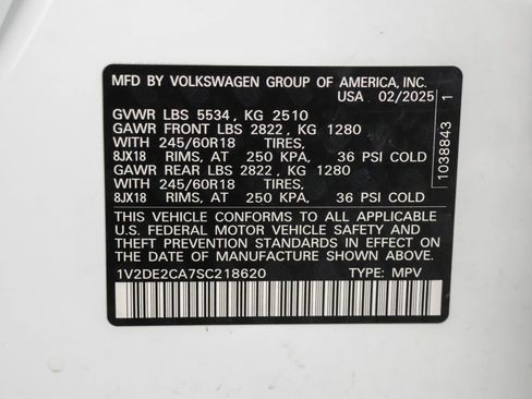 Used 2025 Volkswagen Atlas Cross Sport SE FWD image 48