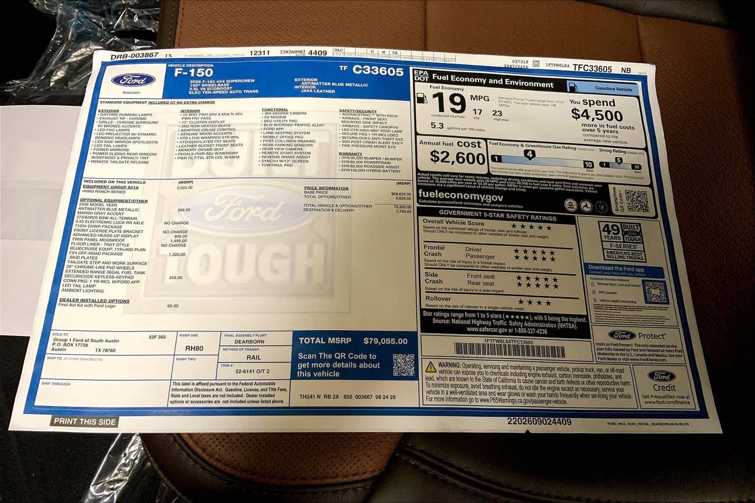 New 2026 Ford F150 King Ranch w/ Equipment Group 601A High AWD/4WD image 21