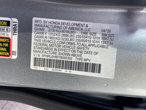 New 2026 Honda Odyssey Touring image 35