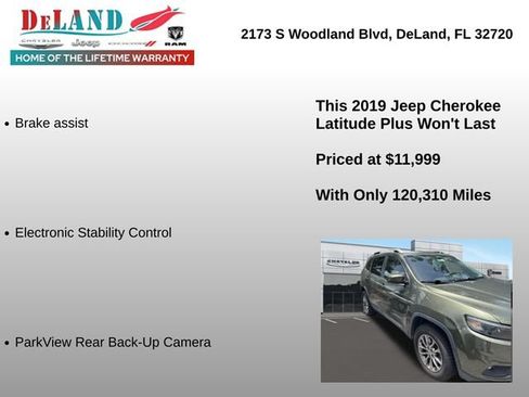 Used 2019 Jeep Cherokee Latitude Plus AWD/4WD image 2