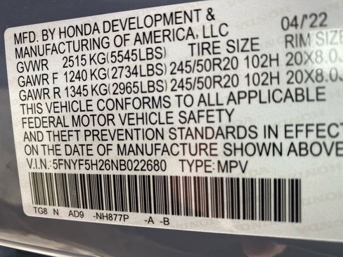 Used 2022 Honda Pilot Special Edition image 39