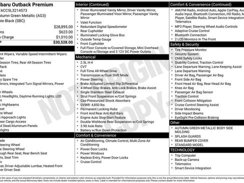 Used 2020 Subaru Outback Premium image 21