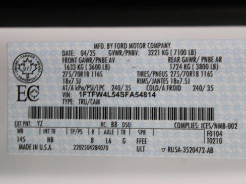 Used 2025 Ford F150 Tremor w/ Equipment Group 402A High AWD/4WD image 83