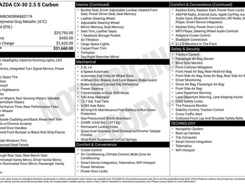 Used 2024 MAZDA CX-30 AWD 2.5 S w/ Preferred Package image 39