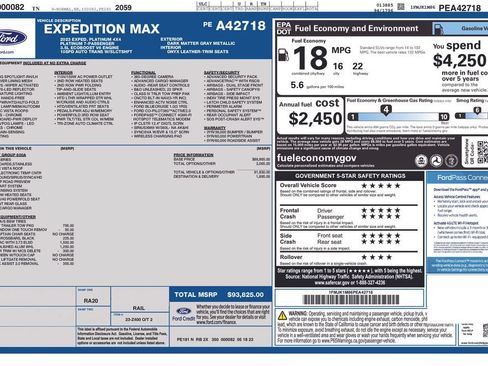 Used 2023 Ford Expedition Max Platinum AWD/4WD image 27
