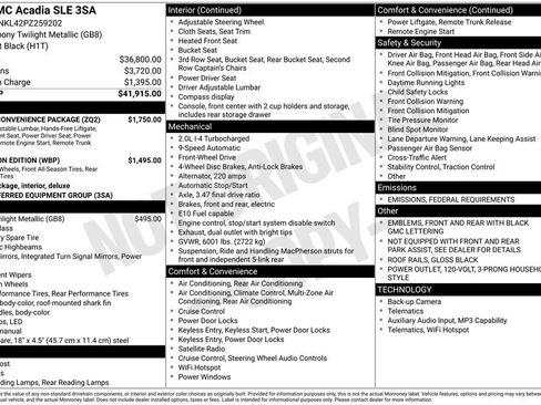 Used 2023 GMC Acadia SLE w/ Driver Convenience Package image 11