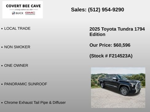 Used 2025 Toyota Tundra 1794 Edition AWD/4WD image 12