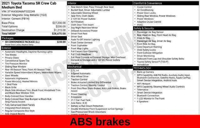 Used 2021 Toyota Tacoma SR w/ SR Convenience Package RWD image 31