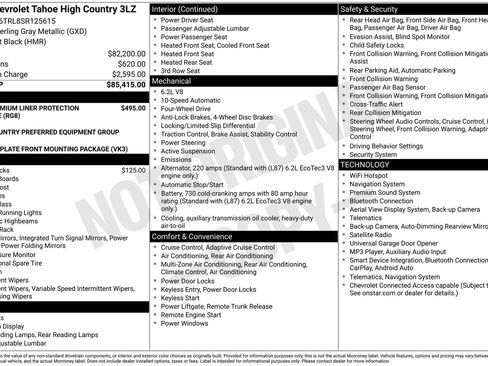 Used 2025 Chevrolet Tahoe High Country AWD/4WD image 8
