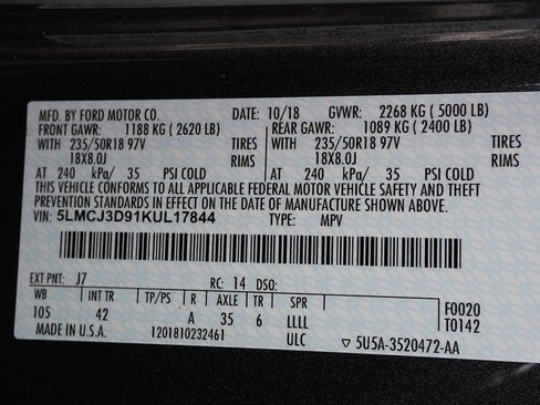 Used 2019 Lincoln MKC Reserve w/ MKC Climate Package image 59