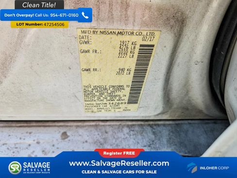 Used 2017 Nissan Altima 2.5 S w/ Power Driver Seat Package image 16