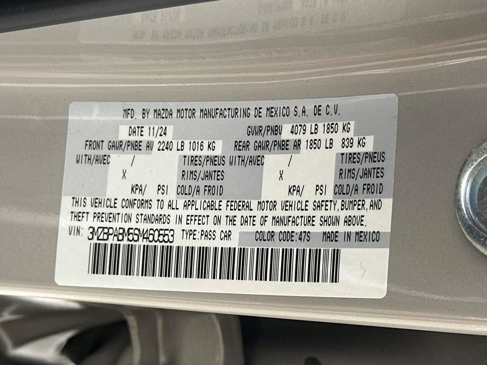 Used 2025 MAZDA MAZDA3 s FWD image 12