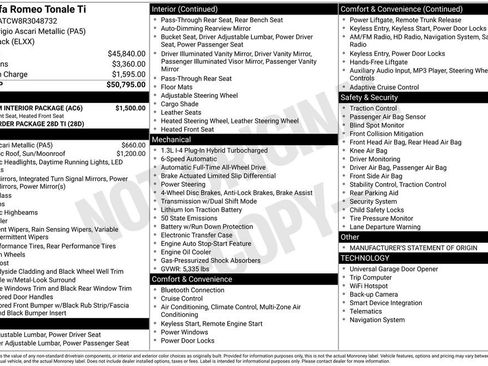 Used 2024 Alfa Romeo Tonale Ti w/ Premium Interior Package image 9