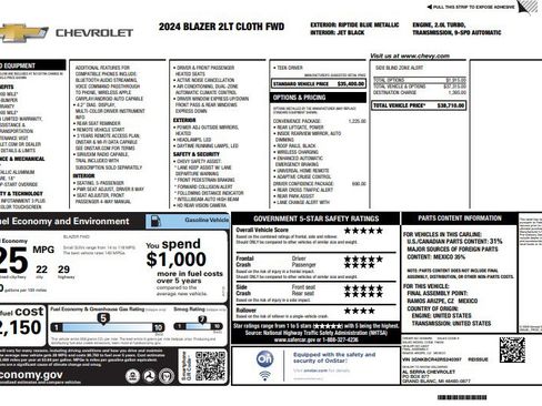 Used 2024 Chevrolet Blazer LT w/ Convenience Package image 4