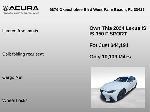 Used 2024 Lexus IS 350 F Sport w/ Memory Package RWD image 18