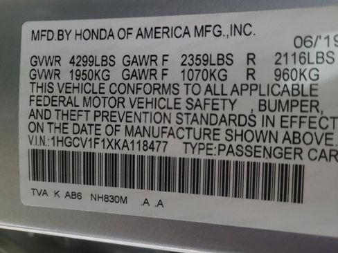 Used 2019 Honda Accord LX image 33