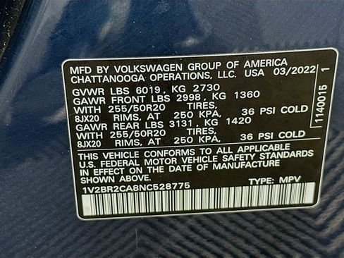 Used 2022 Volkswagen Atlas SEL AWD/4WD image 33