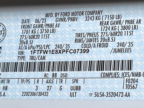 Certified 2023 Ford F150 Lariat w/ Equipment Group 502A High AWD/4WD image 60