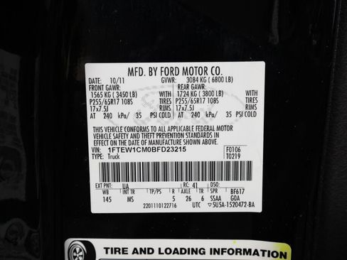 Used 2011 Ford F150 XLT w/ XLT Convenience Pkg RWD image 38