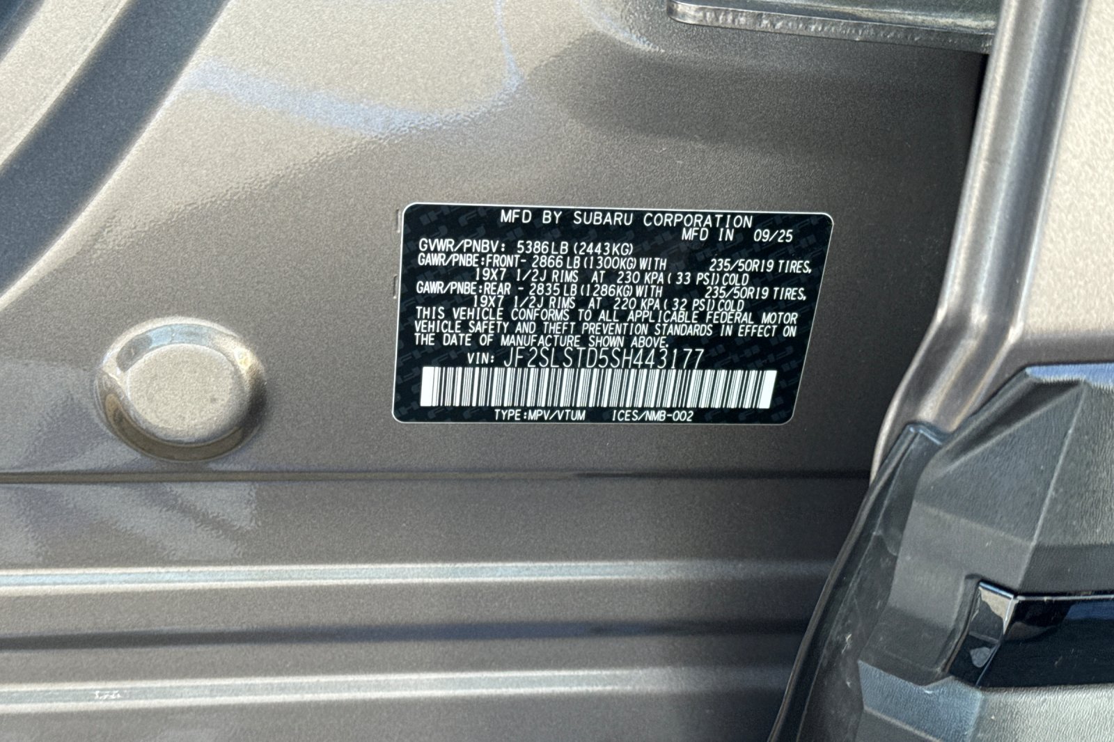 Certified 2025 Subaru Forester Touring w/ Protection Package (1PH) AWD/4WD image 29