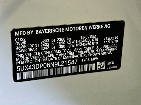 Used 2022 BMW X3 sDrive30i w/ Convenience Package RWD image 12